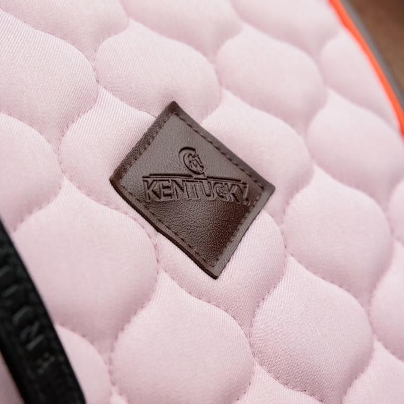 Dressage Saddle Pad Onion Quilt Leather Lavender