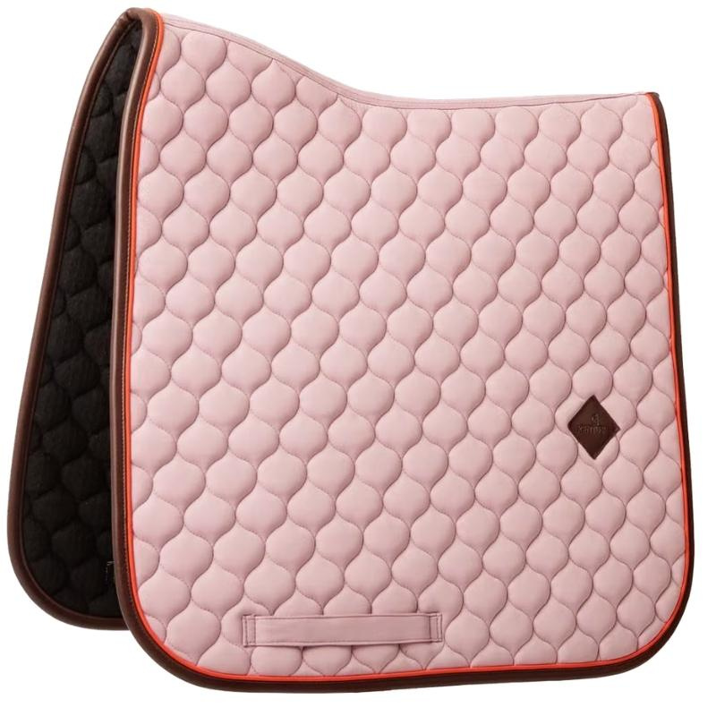 Dressage Saddle Pad Onion Quilt Leather Lavender