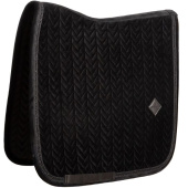 Dressage Saddle Pad Velvet Mini Pearls Black Dressage Saddle Pad Velvet Mini Pearls Black