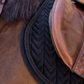 Saddle Pad Velvet Mini Pearls Black Saddle Pad Velvet Mini Pearls Black