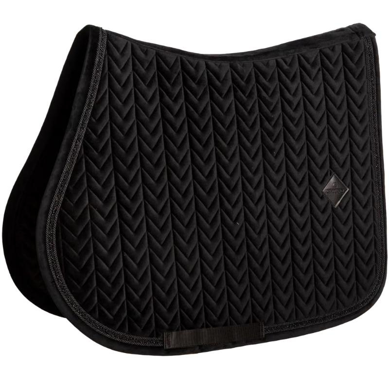 Saddle Pad Velvet Mini Pearls Black
