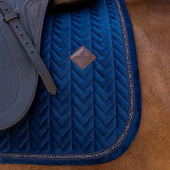 Dressage Saddle Pad Velvet Mini Pearls Navy Blue Dressage Saddle Pad Velvet Mini Pearls Navy Blue