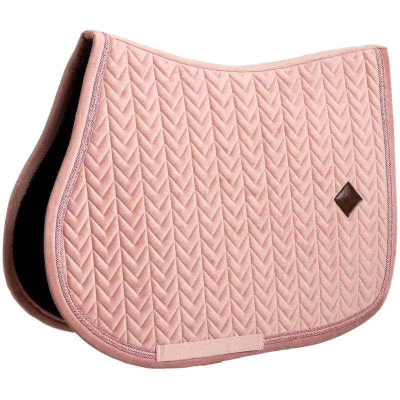 Saddle Pad Velvet Mini Pearls Old Rose