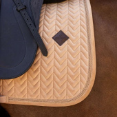 Dressage Saddle Pad Velvet Mini Pearls Beige Dressage Saddle Pad Velvet Mini Pearls Beige