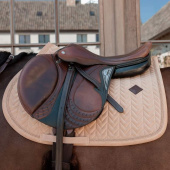Saddle Pad Velvet Mini Pearls Beige Saddle Pad Velvet Mini Pearls Beige