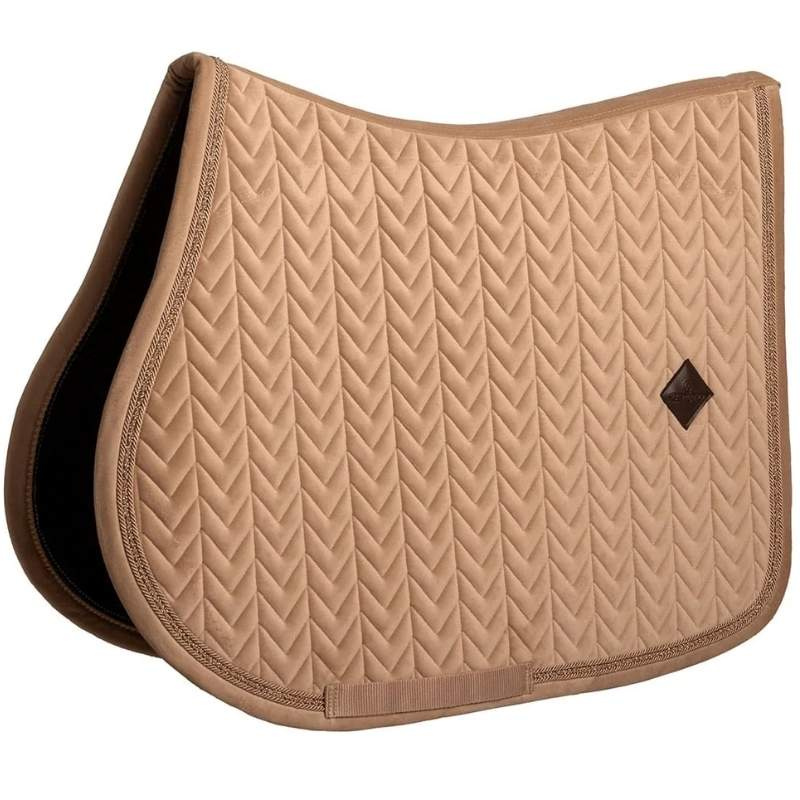 Saddle Pad Velvet Mini Pearls Beige