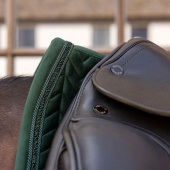Dressage Saddle Pad Velvet Mini Pearls Green Dressage Saddle Pad Velvet Mini Pearls Green