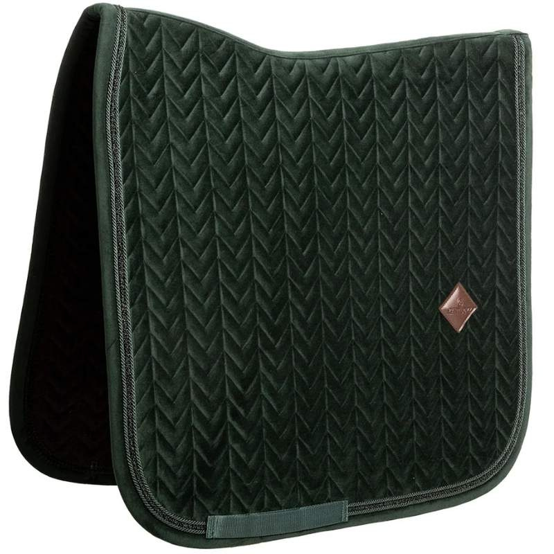 Dressage Saddle Pad Velvet Mini Pearls Green