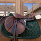 Saddle Pad Velvet Mini Pearls Green Saddle Pad Velvet Mini Pearls Green