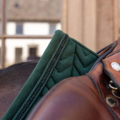 Saddle Pad Velvet Mini Pearls Green Saddle Pad Velvet Mini Pearls Green