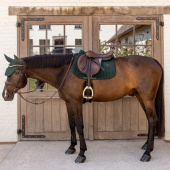 Saddle Pad Velvet Mini Pearls Green Saddle Pad Velvet Mini Pearls Green