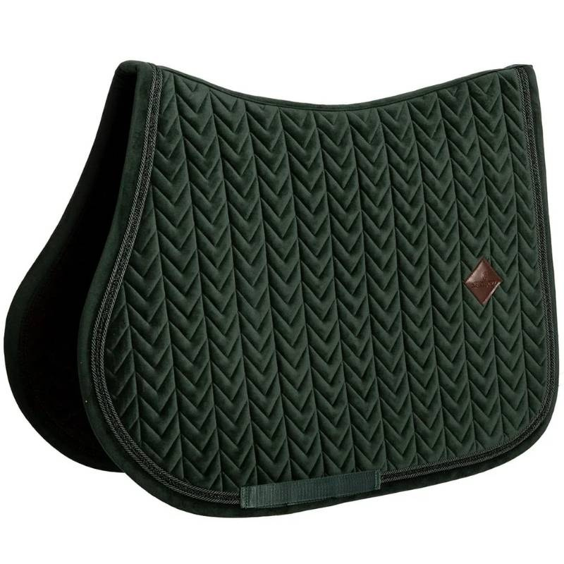 Saddle Pad Velvet Mini Pearls Green