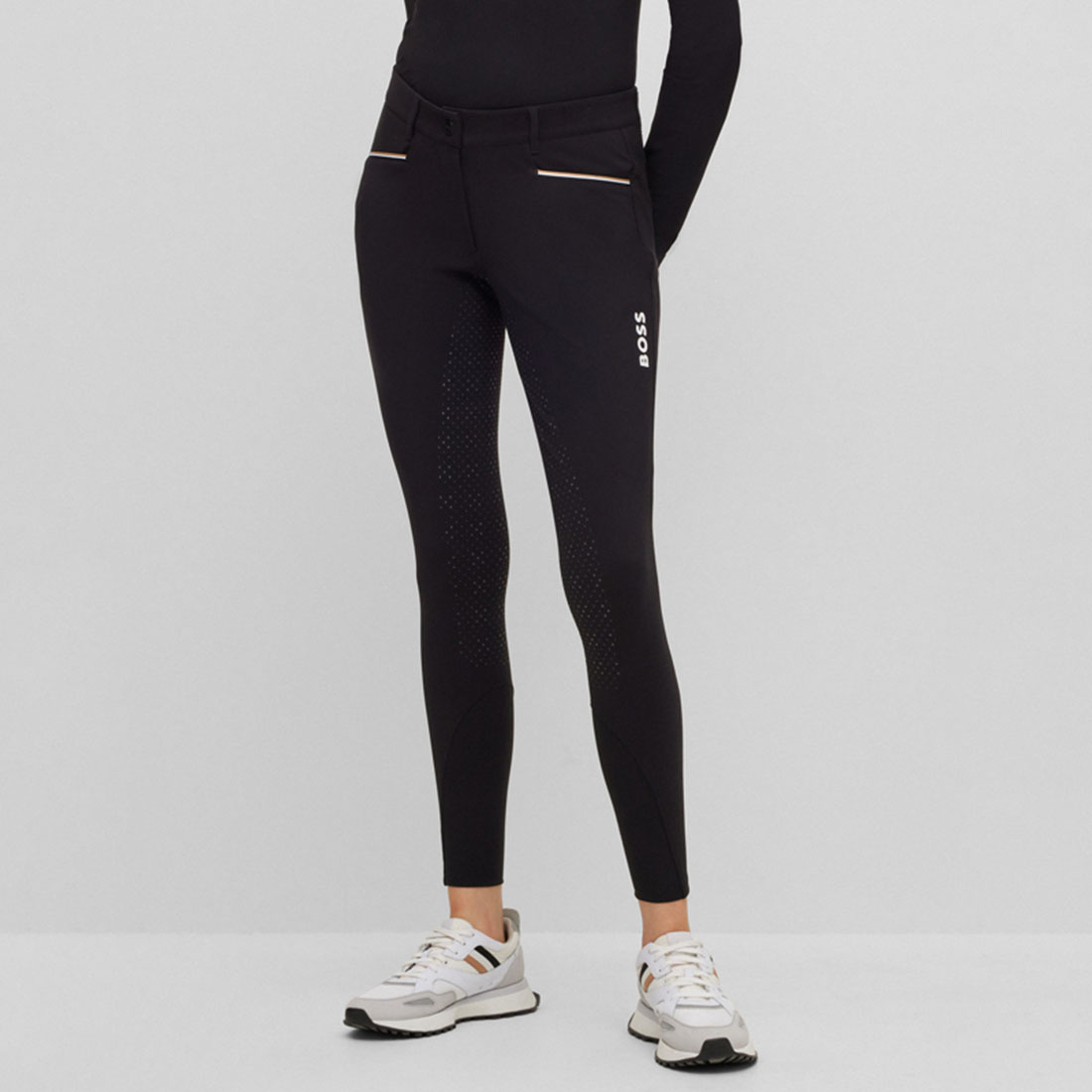 Riding Breeches Heather Full Grip Black