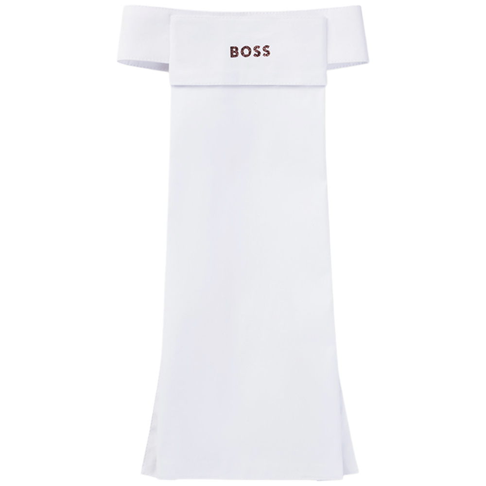 Stock Tie Glitter Logo White