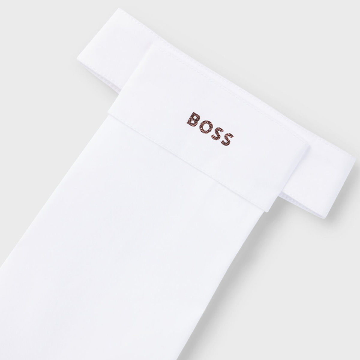 Stock Tie Glitter Logo White