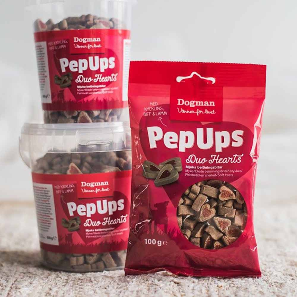 Dog Treats PepUps Duo Hearts