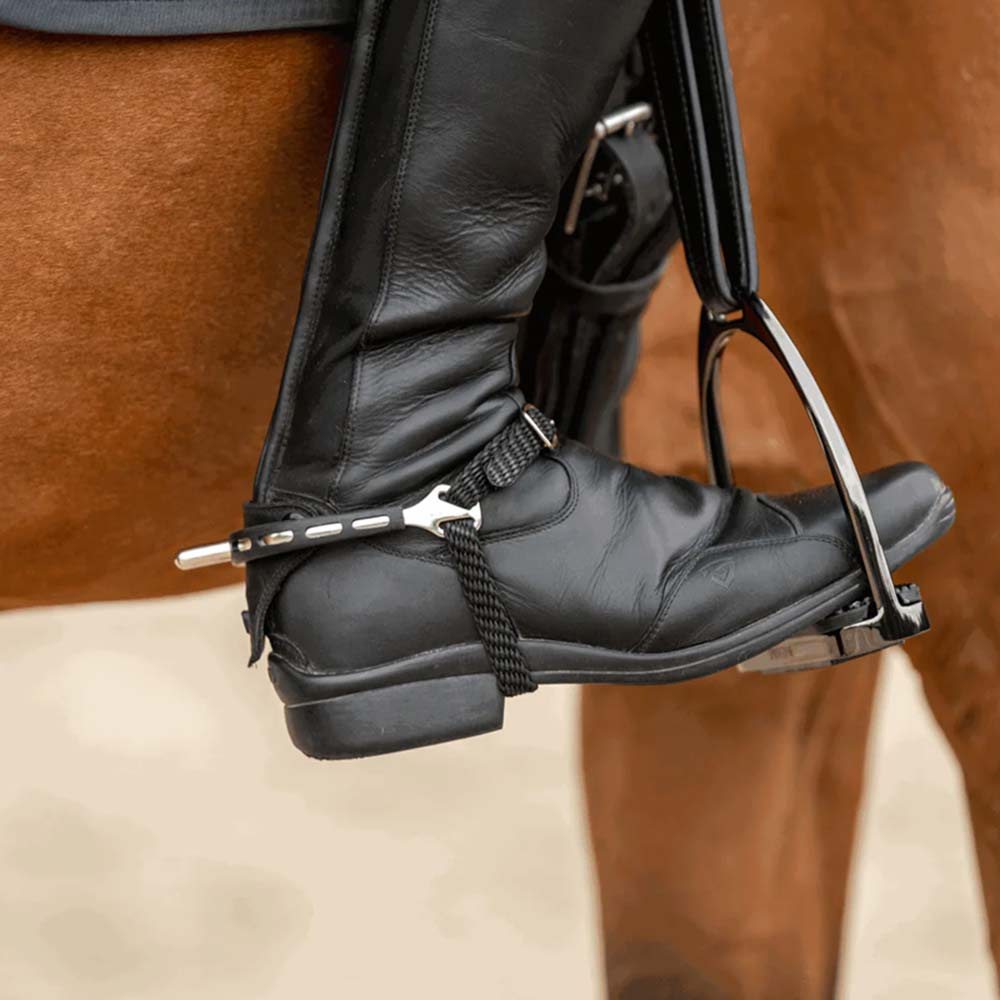 Spurs Ultra Fit Extra Grip 25mm Rounded Black/Silver 