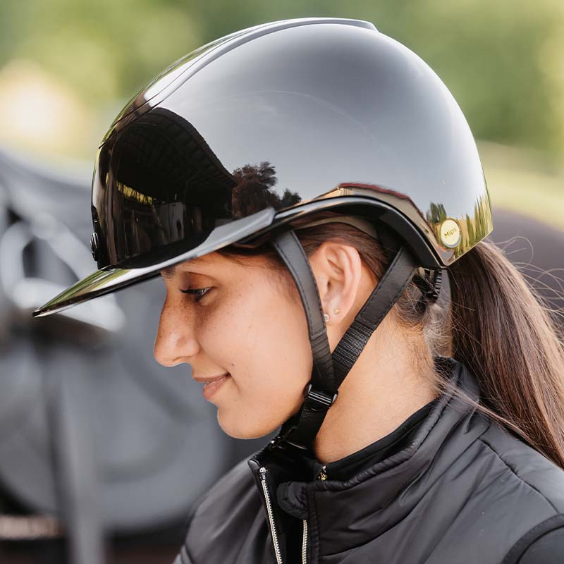 Riding Helmet MIPS Strixx Competition Wide Peak Glossy Black