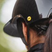 Riding Helmet MIPS Strixx Competition Wide Peak Glossy Black Riding Helmet MIPS Strixx Competition Wide Peak Glossy Black