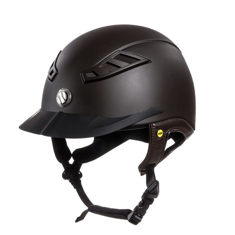 EQ3 Lynx Smooth Top Riding Helmet Brown