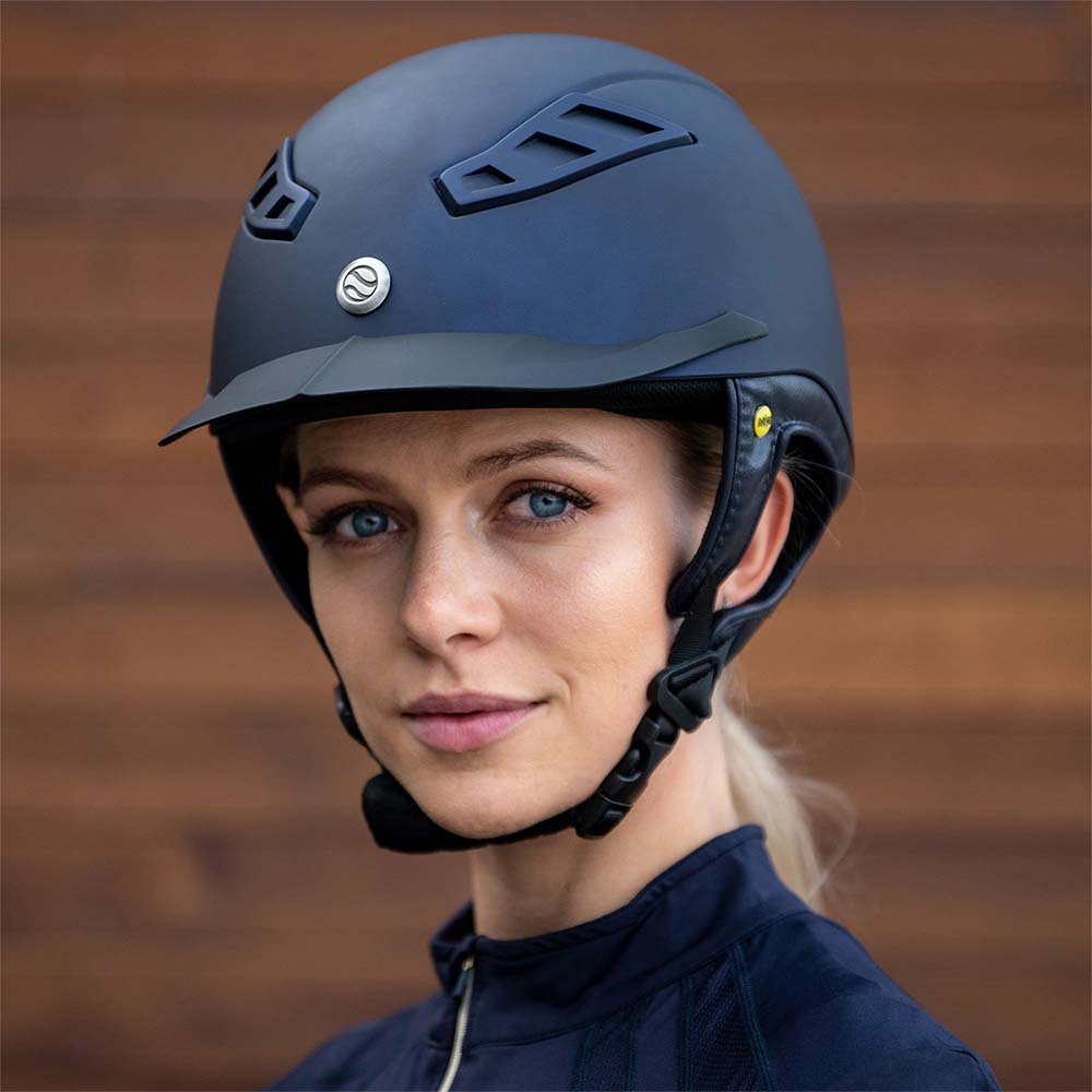 EQ3 Lynx Smooth Top Riding Helmet Navy