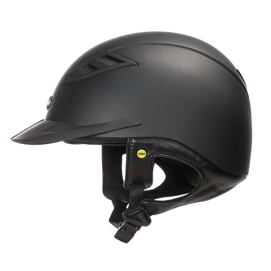 EQ3 Lynx Smooth Top Riding Helmet Black