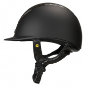 Riding Helmet EQ3 Pardus with Screw Smooth Top Black.