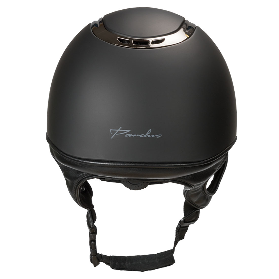 Riding Helmet EQ3 Pardus with Screw Smooth Top Black.