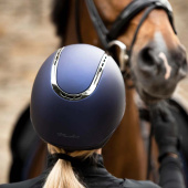 Riding Helmet EQ3 Pardus with Screw Smooth Top Navy Blue Riding Helmet EQ3 Pardus with Screw Smooth Top Navy Blue
