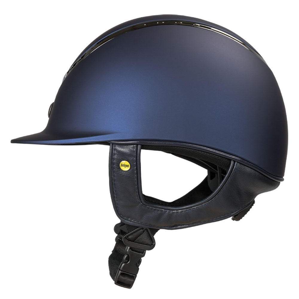 Riding Helmet EQ3 Pardus with Screw Smooth Top Navy Blue