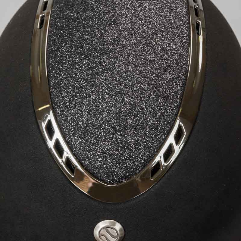 Riding Helmet EQ3 Pardus with Screw Microfiber Glitter Black Sand