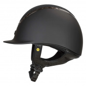 Riding Helmet EQ3 Pardus with Screw Smooth Top Glitter Black Sand