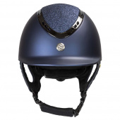Riding Helmet EQ3 Pardus with Screw Smooth Top Glitter Navy Blue Sand