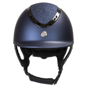Riding Helmet EQ3 Pardus with Screw Smooth Top Glitter Navy Blue Sand Riding Helmet EQ3 Pardus with Screw Smooth Top Glitter Navy Blue Sand