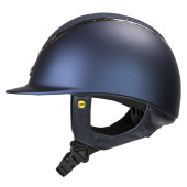 Riding Helmet EQ3 Pardus with Screw Smooth Top Glitter Navy Blue Sand