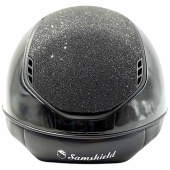 Riding Helmet Miss Shield 2.0 Glossy Crystal Fabric Matt Trim Black Riding Helmet Miss Shield 2.0 Glossy Crystal Fabric Matt Trim Black