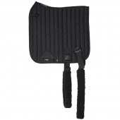 Dressage Saddle Pad Fir-Tech with Elastic Bands Black