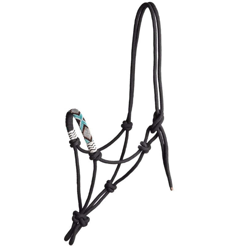 Rope Halter Pearls Black