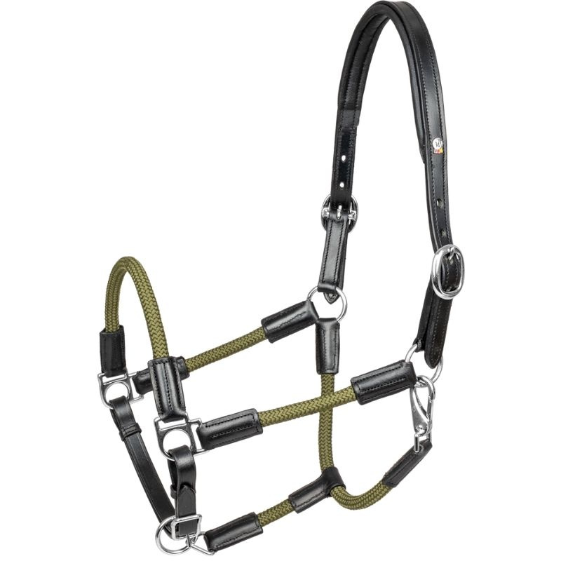 Leather Halter Nevada X-Line Black/Olive