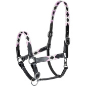 Leather Halter Polo X-Line Black/Pink Leather Halter Polo X-Line Black/Pink