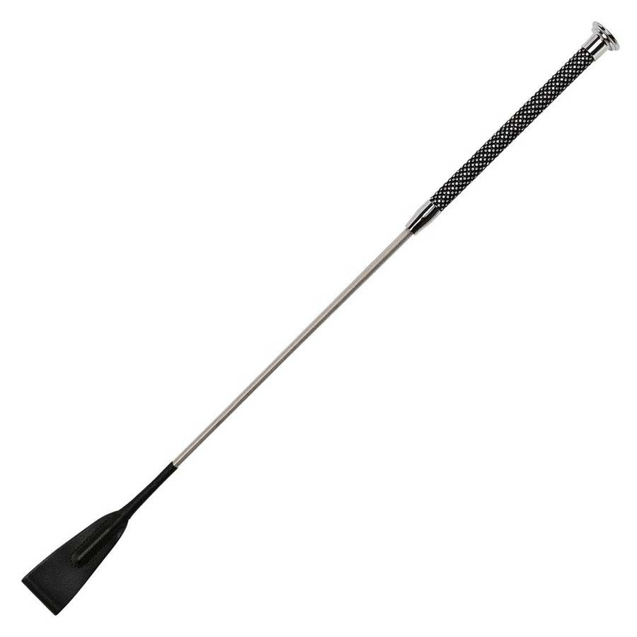 Riding Whip with Stones 65cm Silver/Black