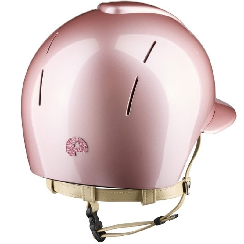 Riding Helmet Smart Nova Metal Polish Polo Star Cream Strap Pink/Pink