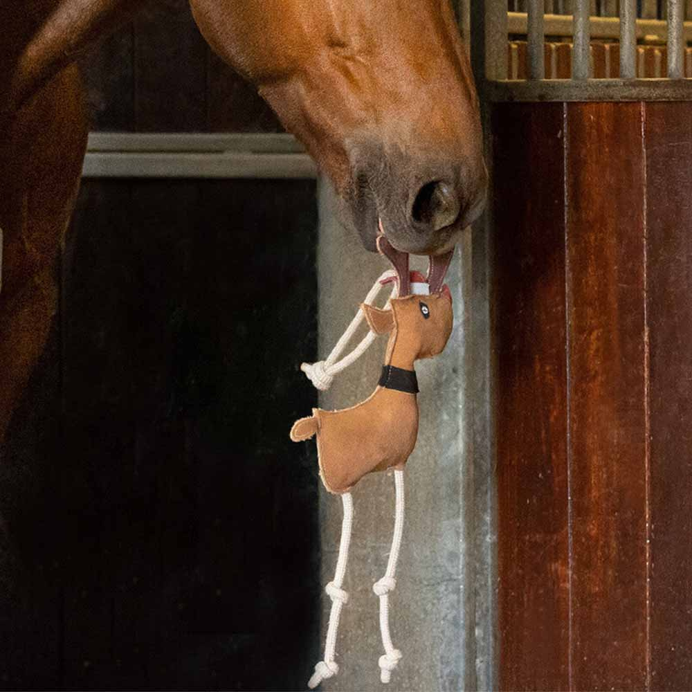 Horse Toy Christmas Rudolph in Suede ECO Brown