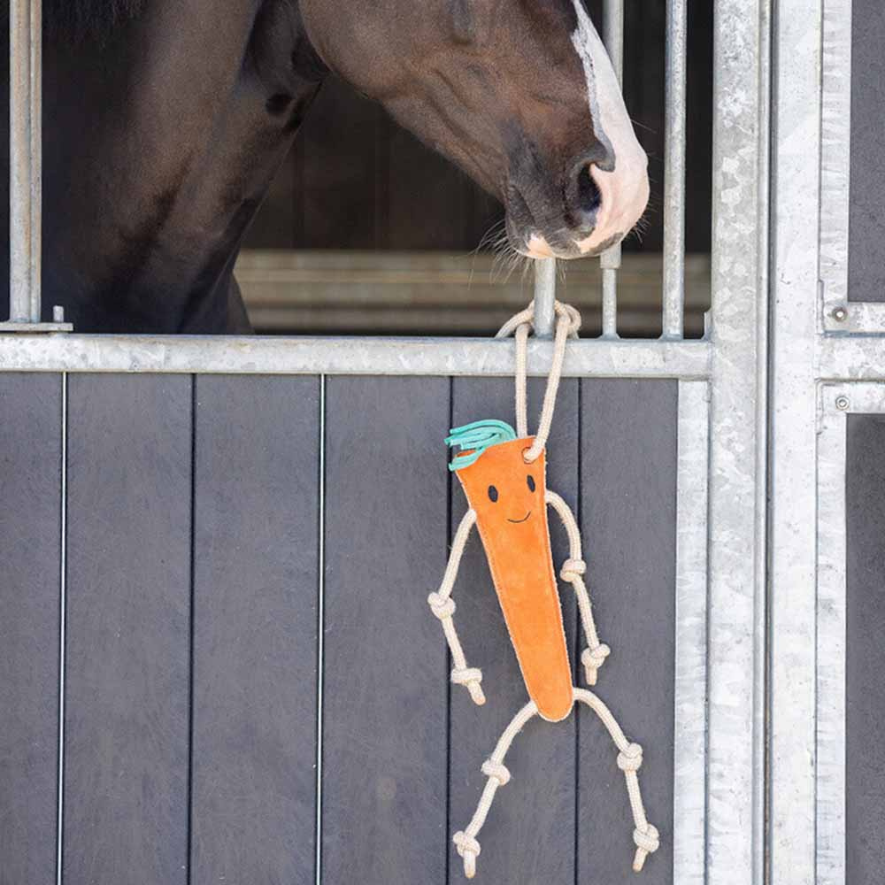 Horse Toy Carrot in Suede ECO Orange