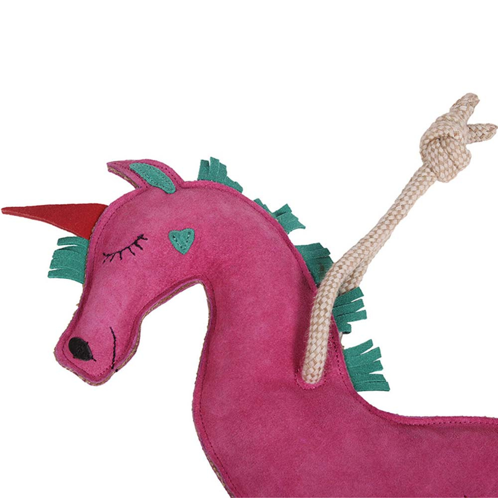 Horse Toy Unicorn in Suede ECO Pink