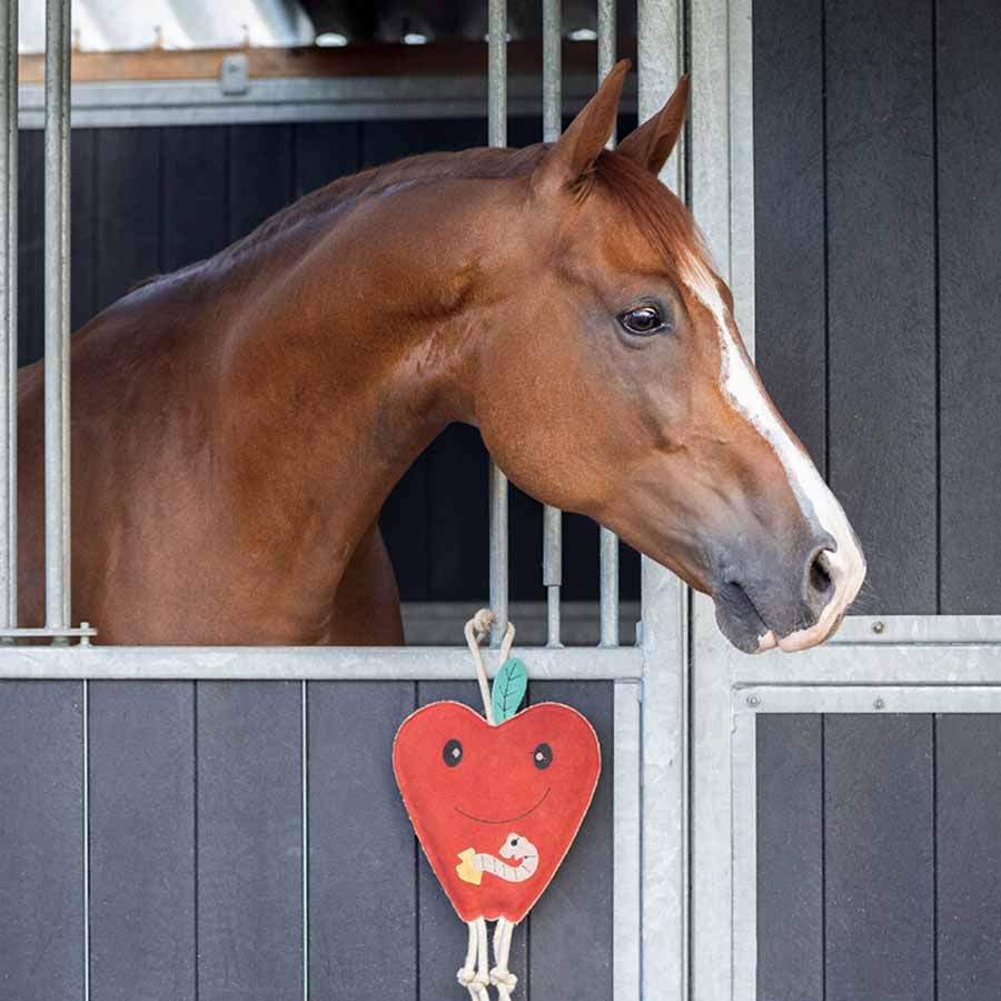 Horse Toy Apple in Suede ECO Red