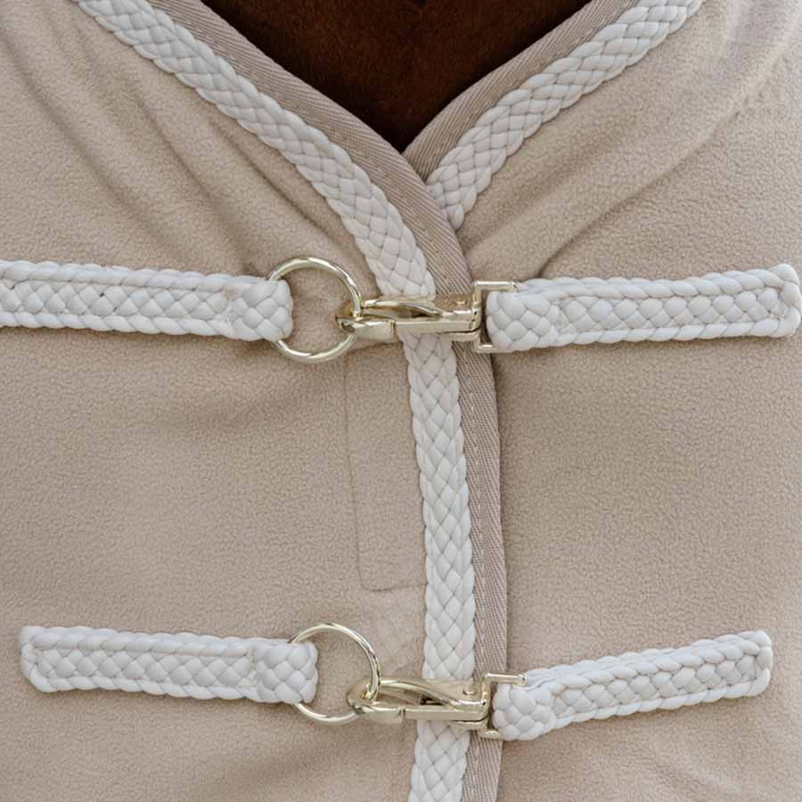 Fleece Rug Plaited Rope Beige