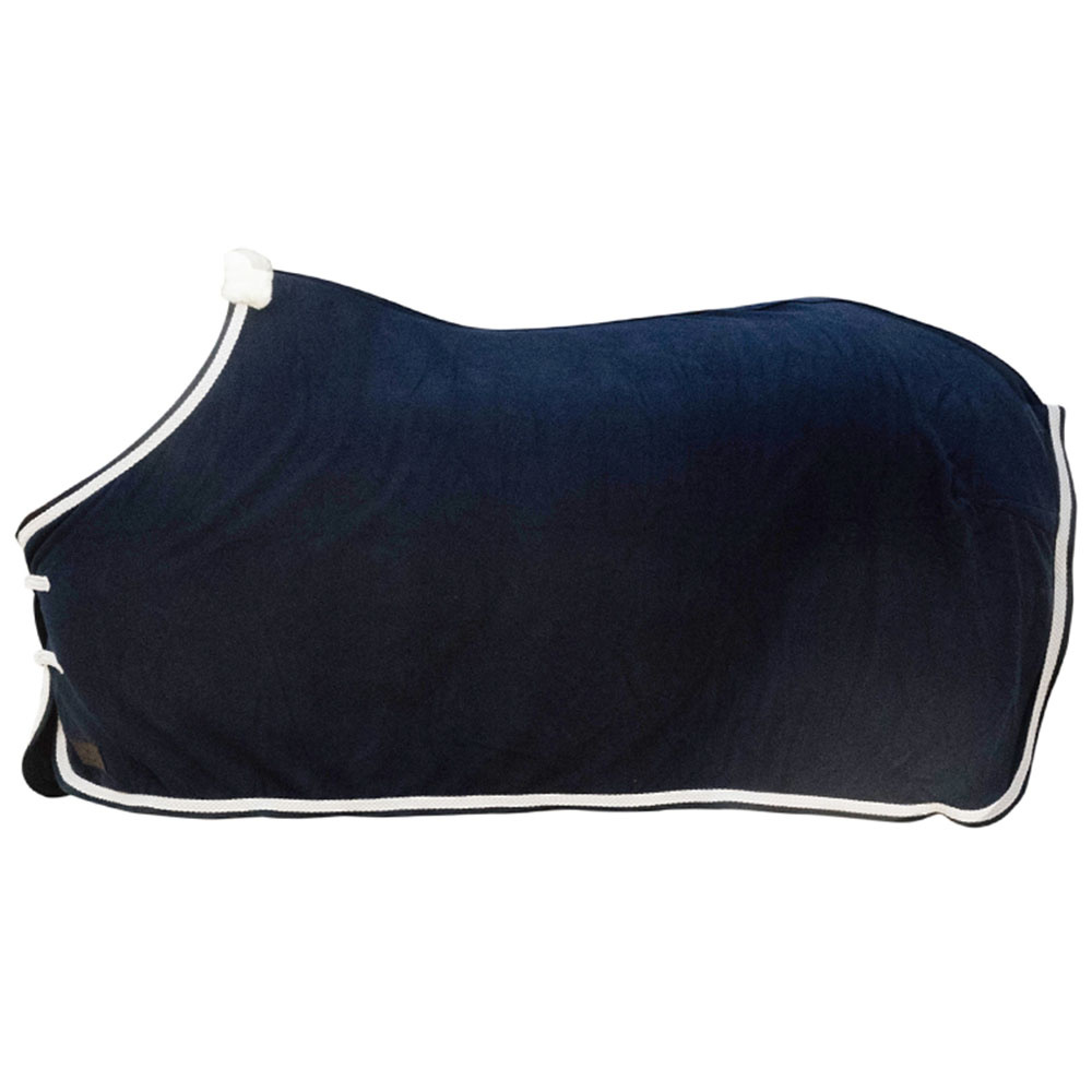 Fleece Rug Plaited Rope Navy Blue