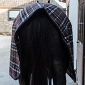 Fleece Rug Heavy Check Printing Brown/Beige Fleece Rug Heavy Check Printing Brown/Beige