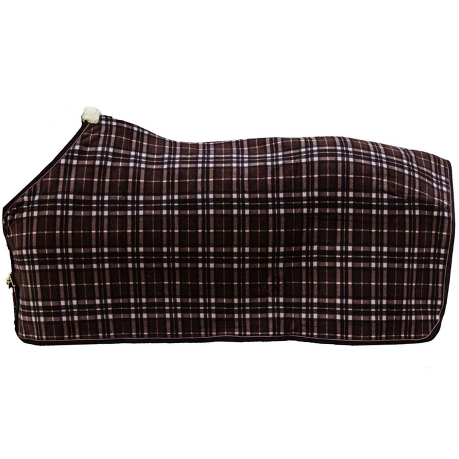 Fleece Rug Heavy Check Printing Brown/Beige